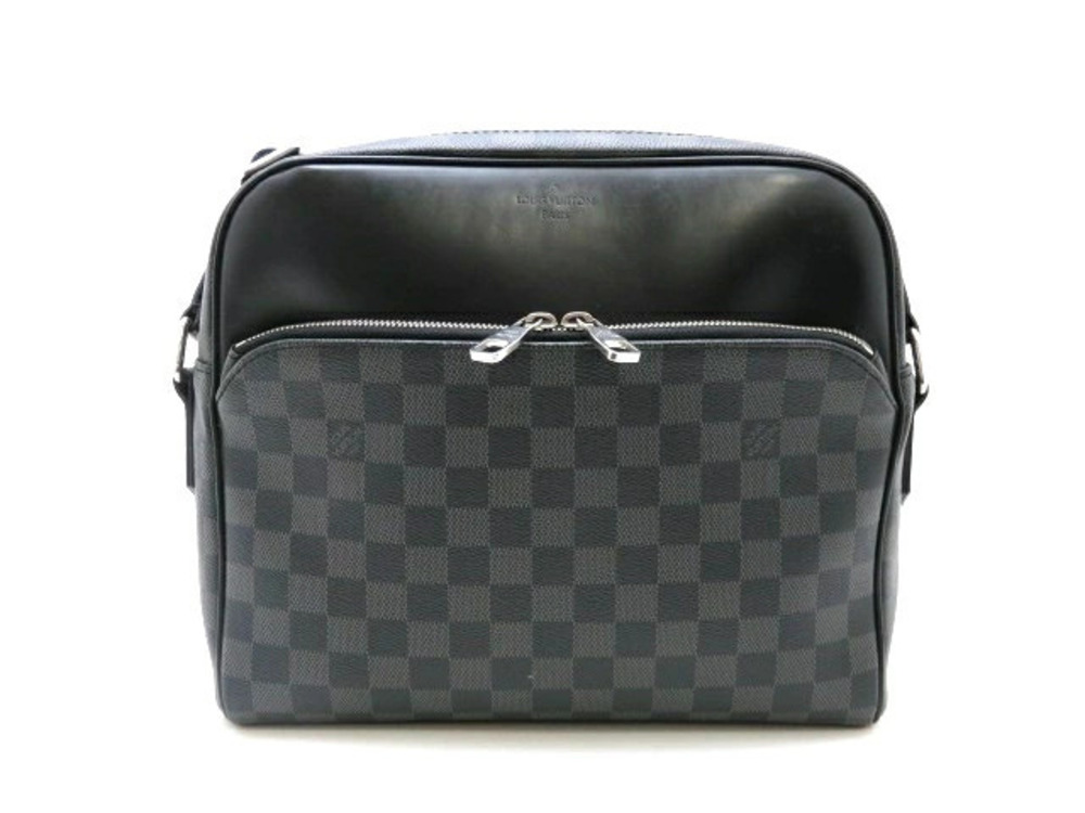 LOUIS VUITTON Shoulder Bag Dayton Damier Graphite Black